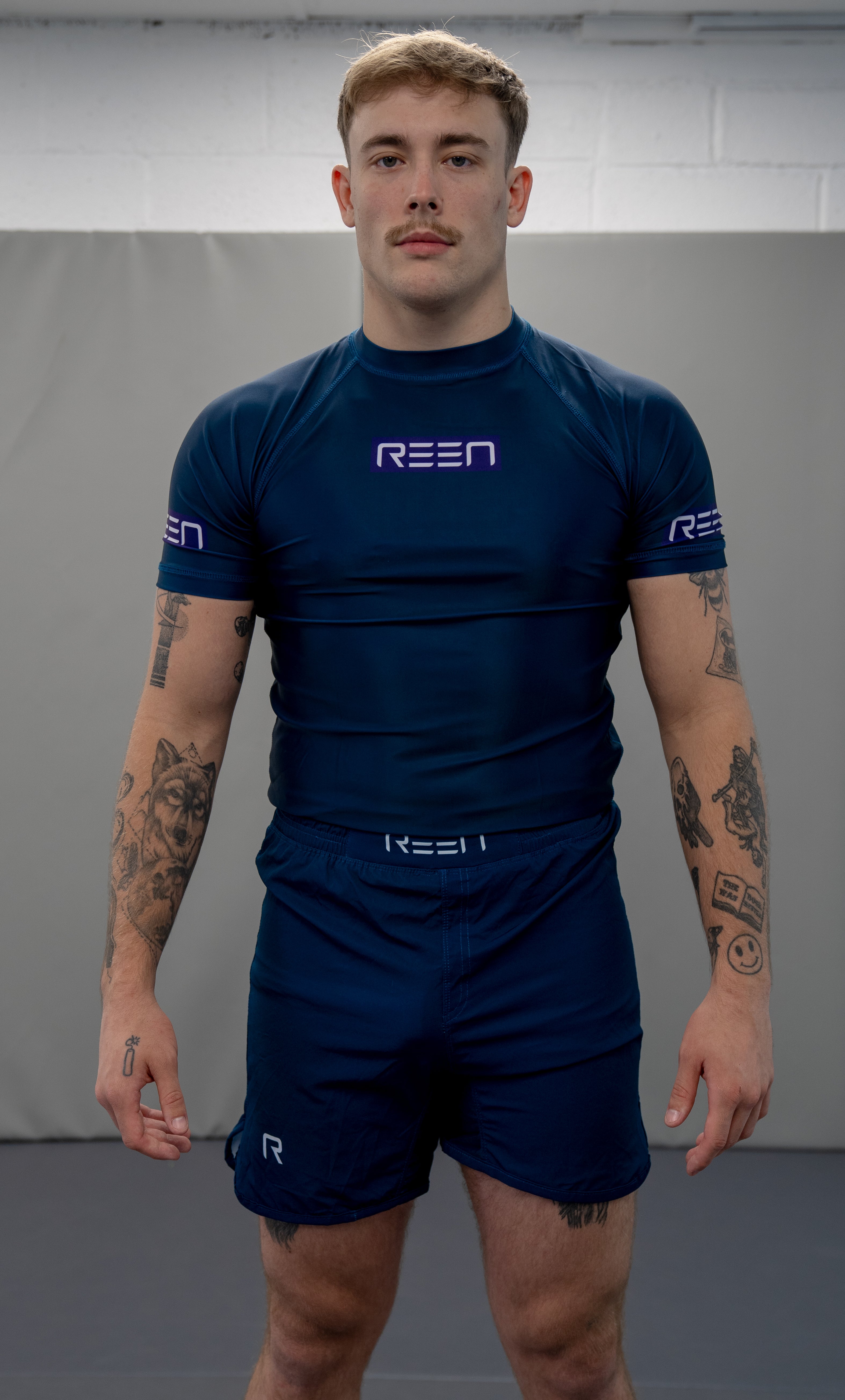 Solid Stretch Shorts - Navy - REEN Jiu Jitsu